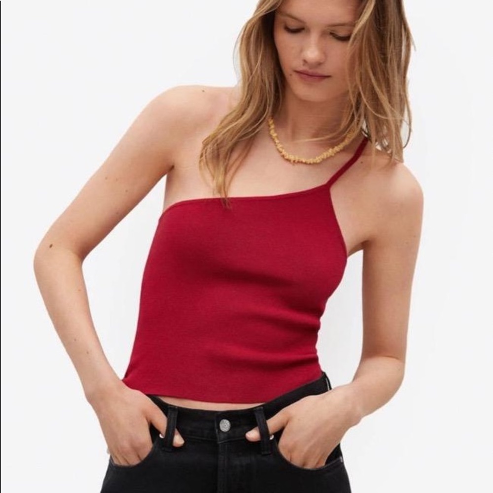 Mango one shoulder top
